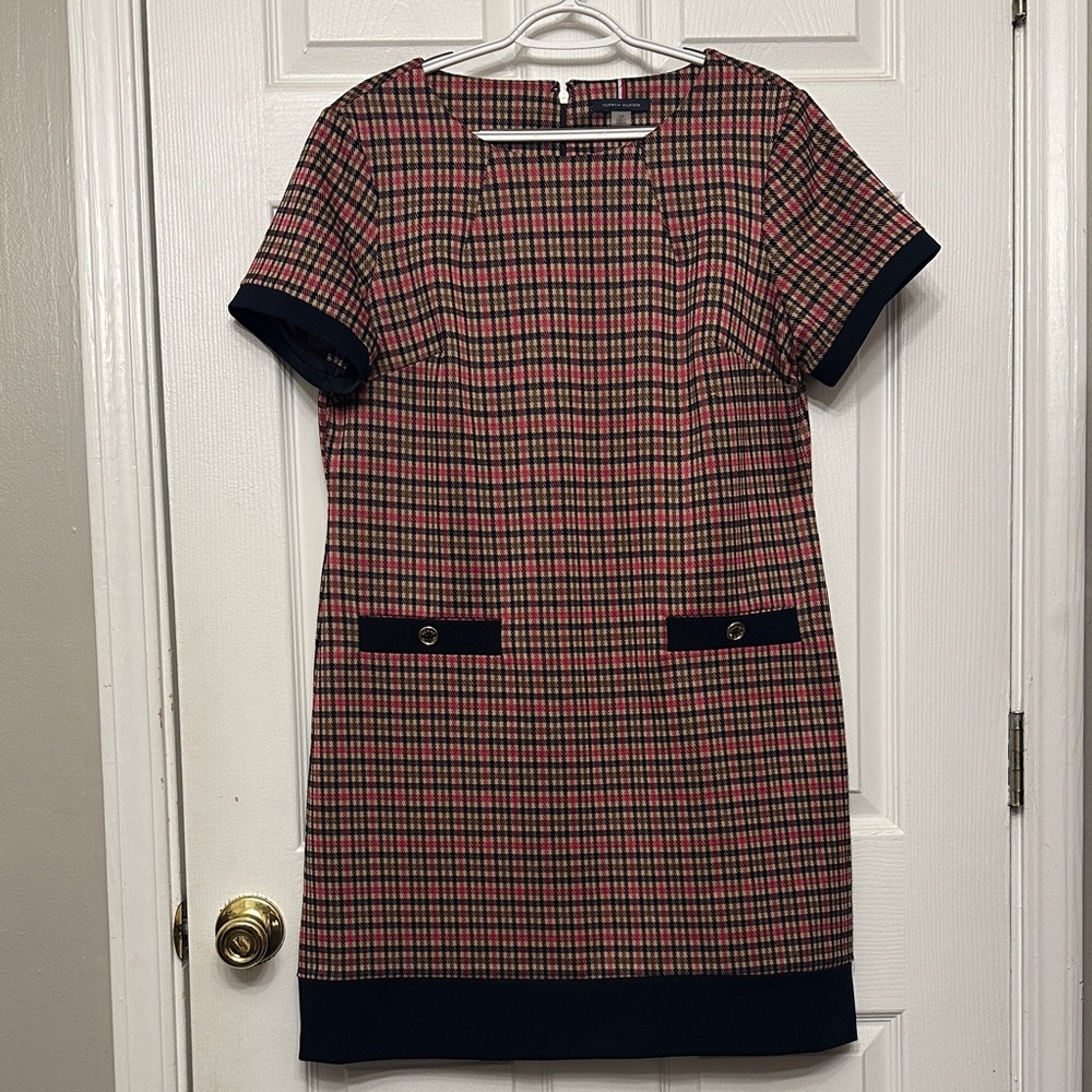 Tommy Hilfiger Checkered Dress - Red, Black, Beige